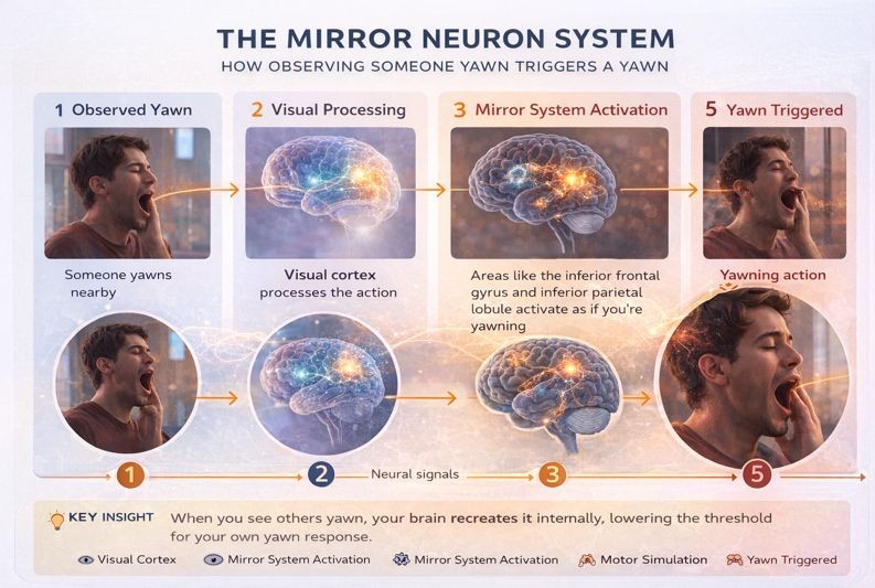 The mirror neuron system diagram